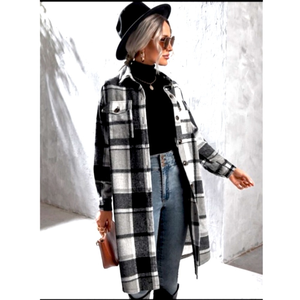 The DeeDee Buffalo plaid Drop shoulder coat
